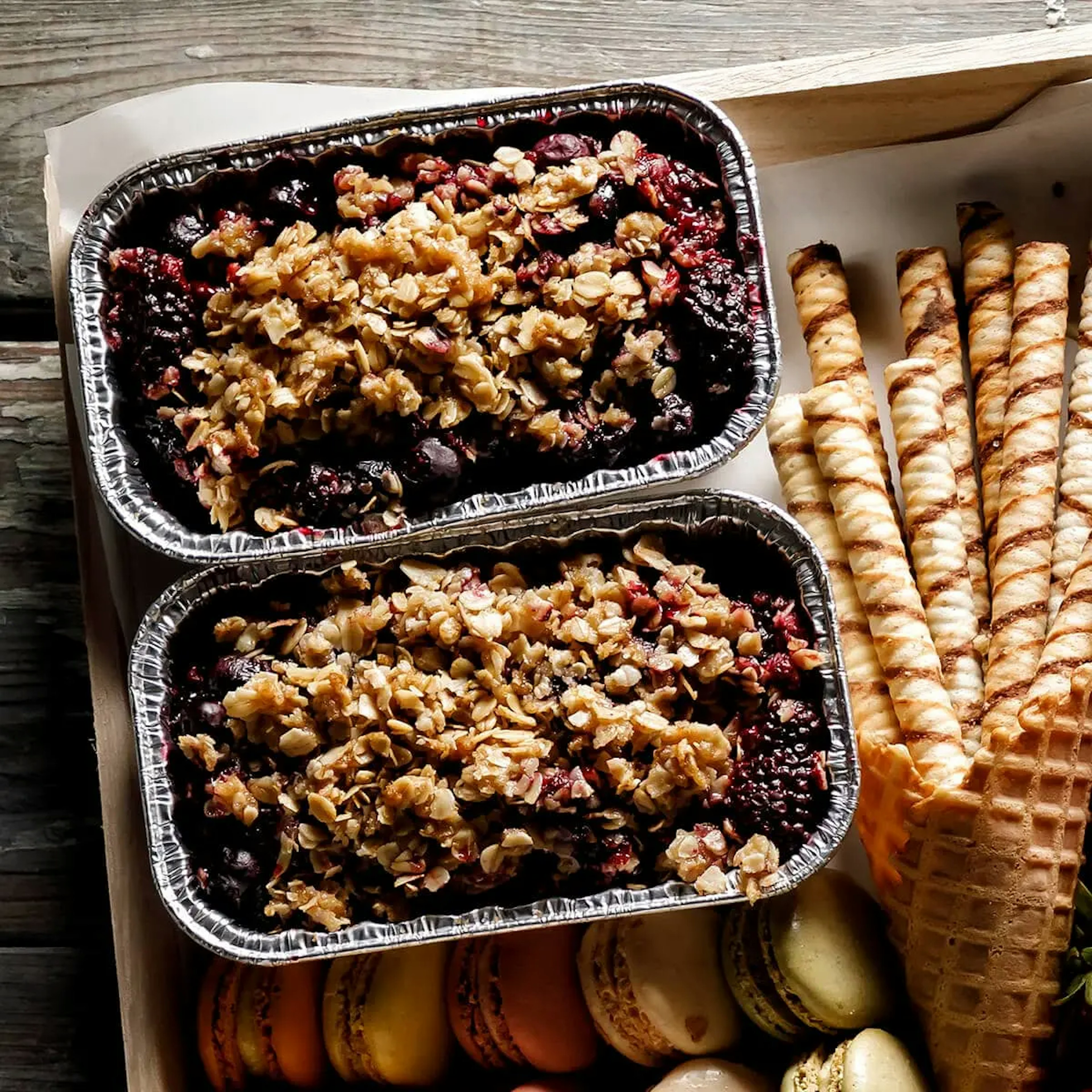 Gluten-Free Triple Berry Crisp Recipe Card