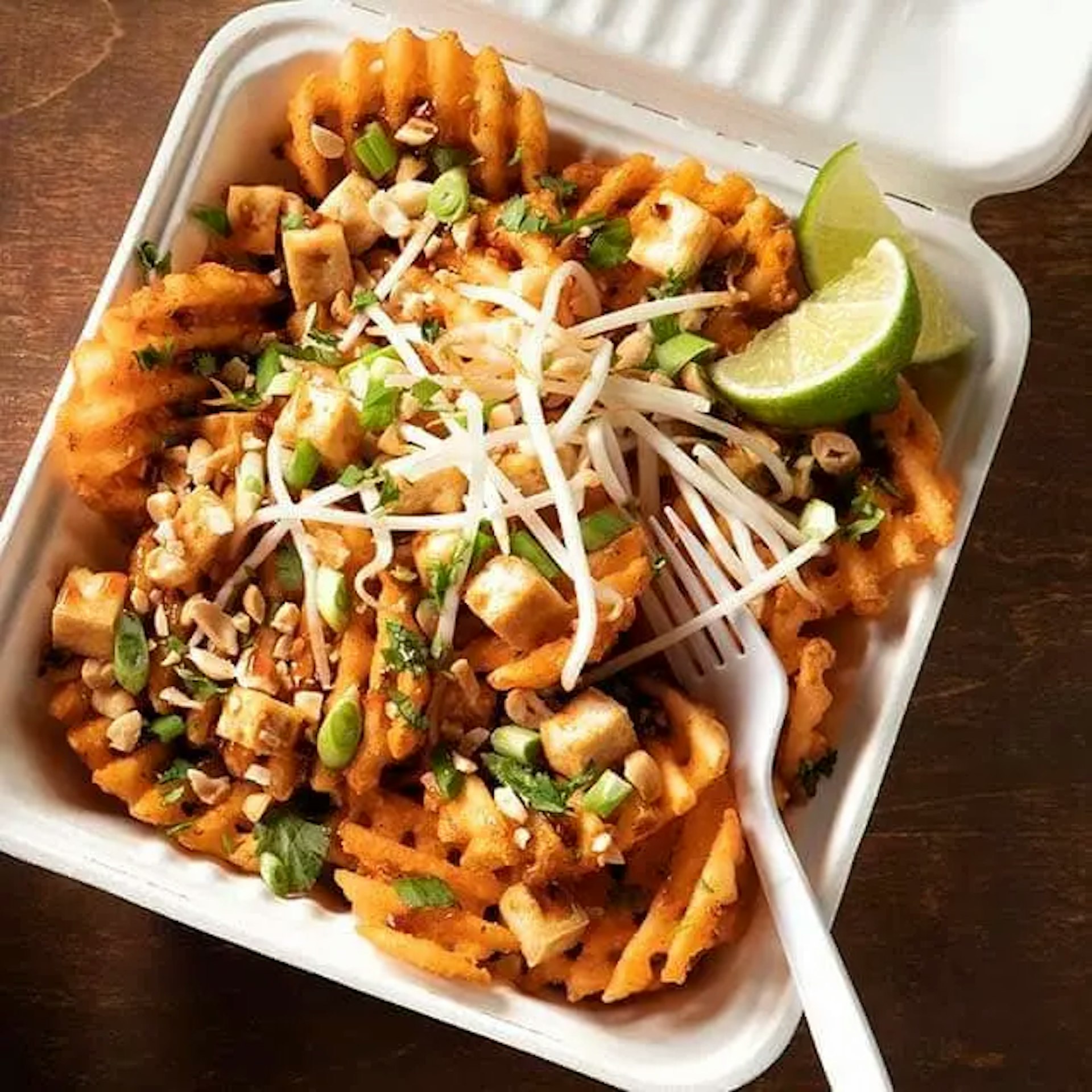 Pad Thai Lattice Fries Recipe Card