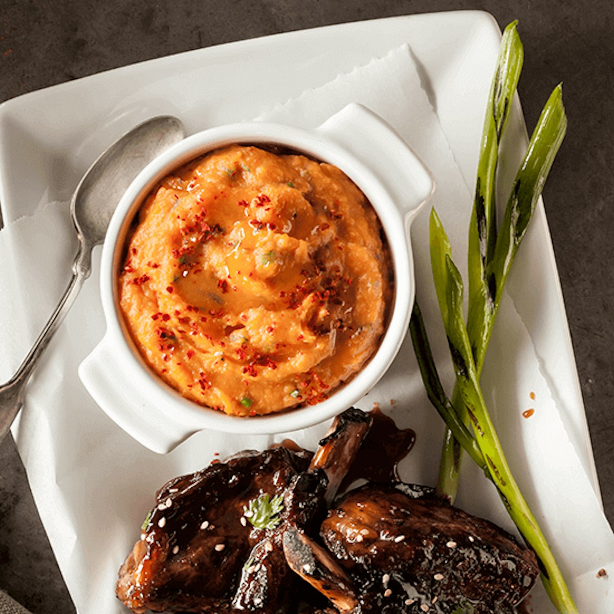 Sweet and Spicy Roasted Sweet Potato Mashed Recipe Card